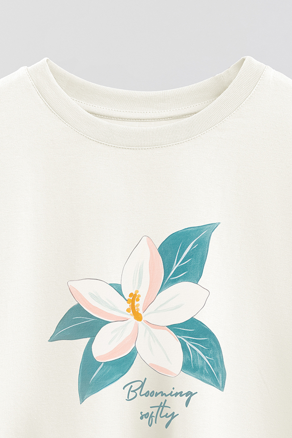 REMERA CROP ESTAMPADA COASTAL BLOOMING SOFTLY