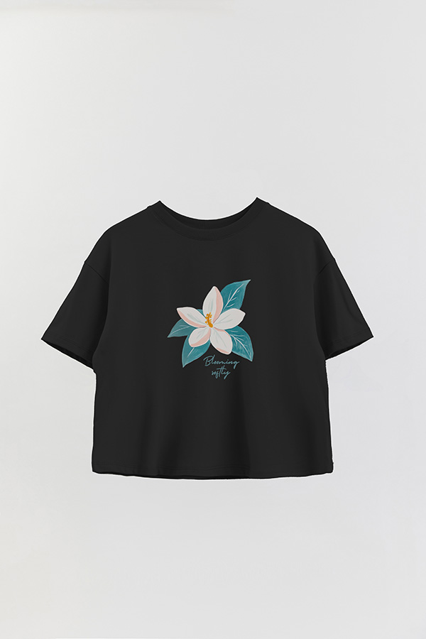 REMERA CROP ESTAMPADA COASTAL BLOOMING SOFTLY