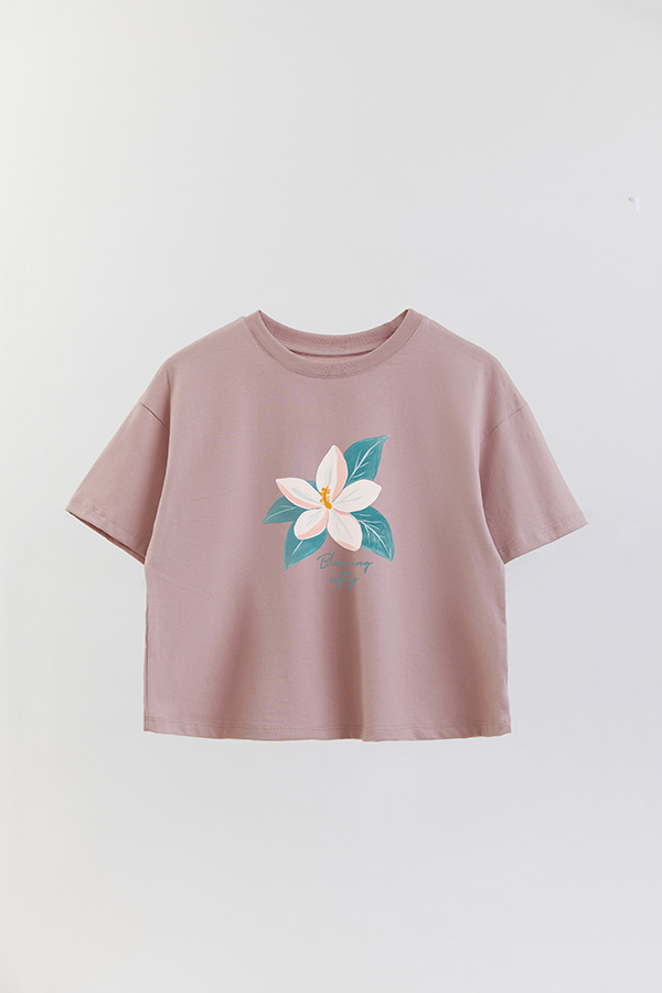 REMERA CROP ESTAMPADA COASTAL BLOOMING SOFTLY