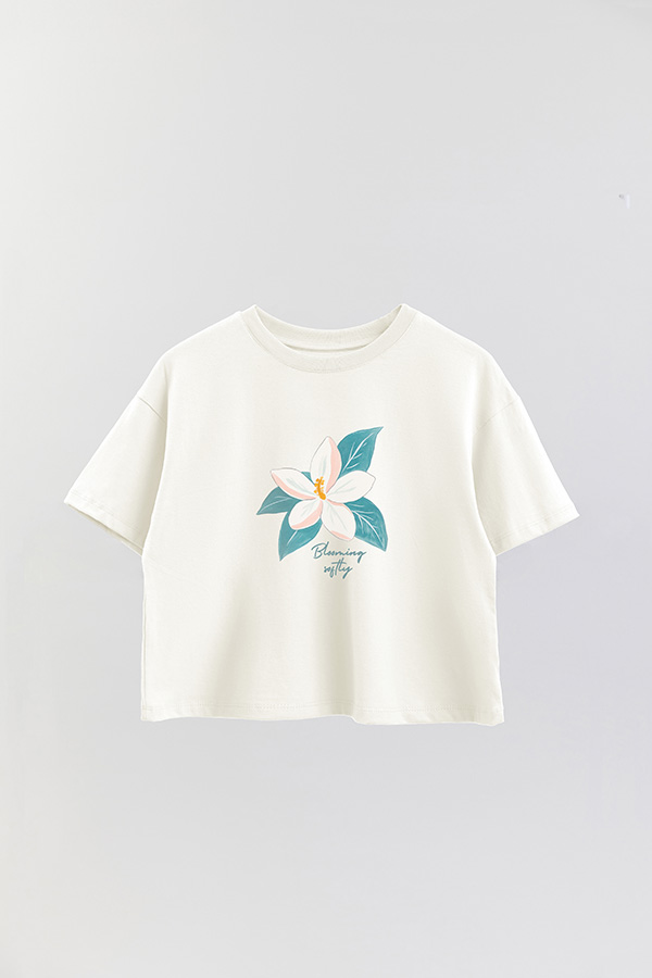 REMERA CROP ESTAMPADA COASTAL BLOOMING SOFTLY
