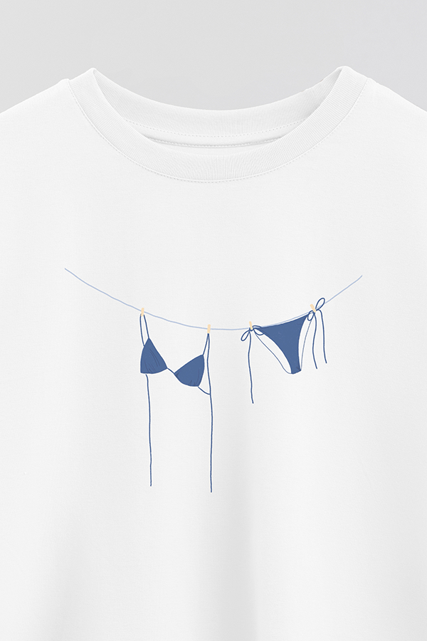 REMERA CROP ESTAMPADA BEACH BIKINI