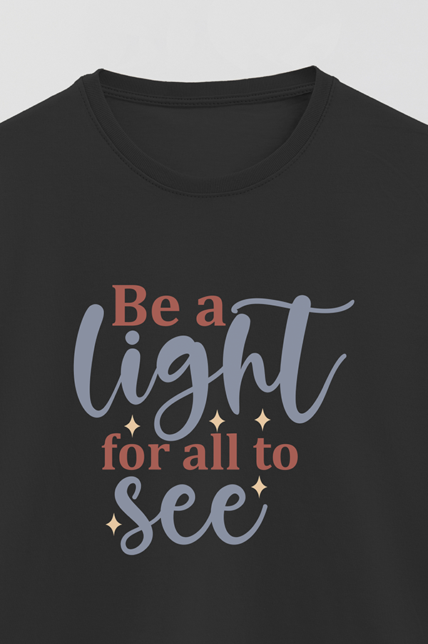 REMERA BASICA UNISEX VRS BE A LIGHT