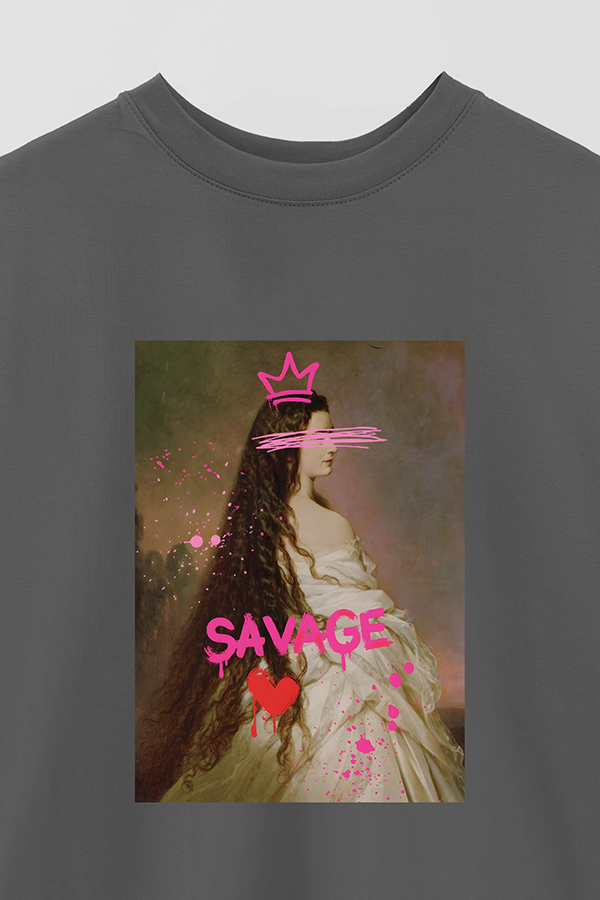 REMERA OVER ESTAMPADA ART COLLECTION 11 SAVAGE