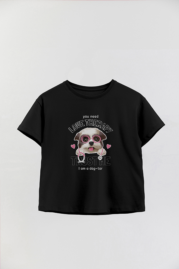 REMERA GIRL OVER DOGGY DREAMS LOVE THERAPY
