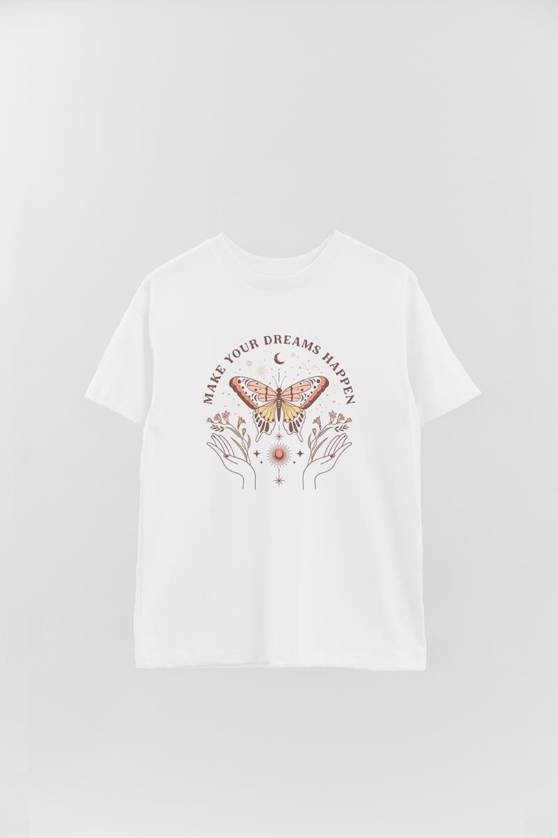 REMERA OVER ESTAMPADA MST MAKE YOUR DREAMS HAPPEN
