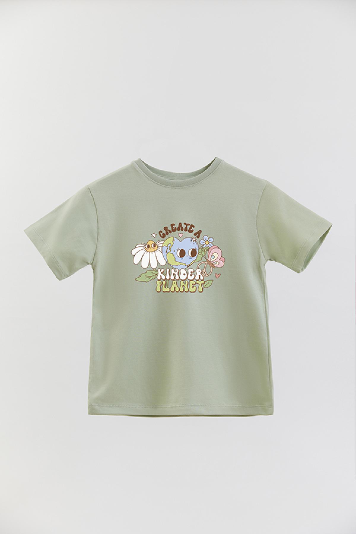 REMERA BASIC GIRL RT CREATE A KINDER PLANET