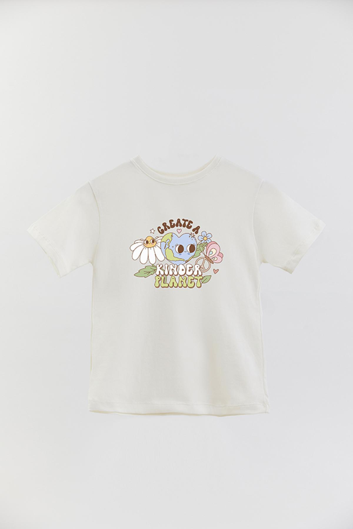 REMERA BASIC GIRL RT CREATE A KINDER PLANET
