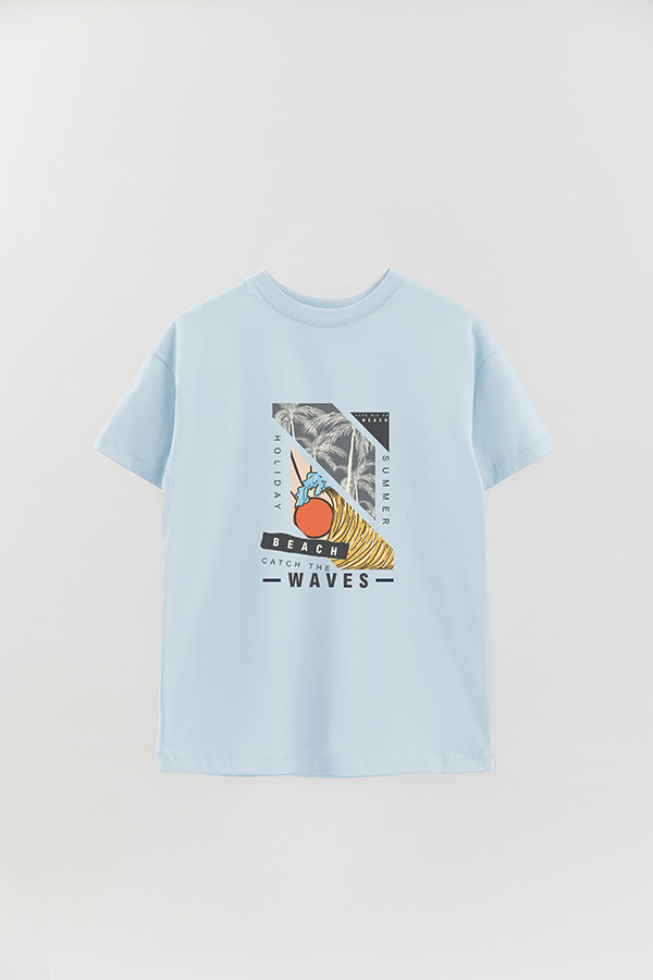 REMERA OVER ESTAMPADA CATCH THE WAVES