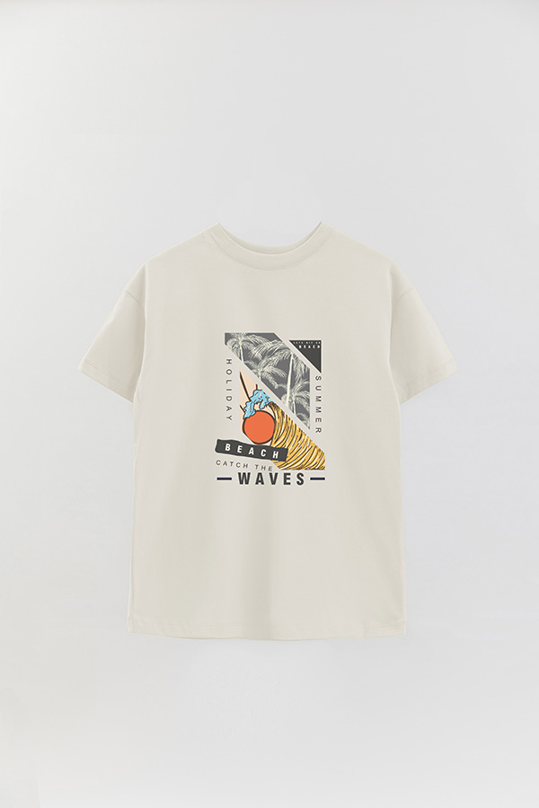 REMERA OVER ESTAMPADA CATCH THE WAVES