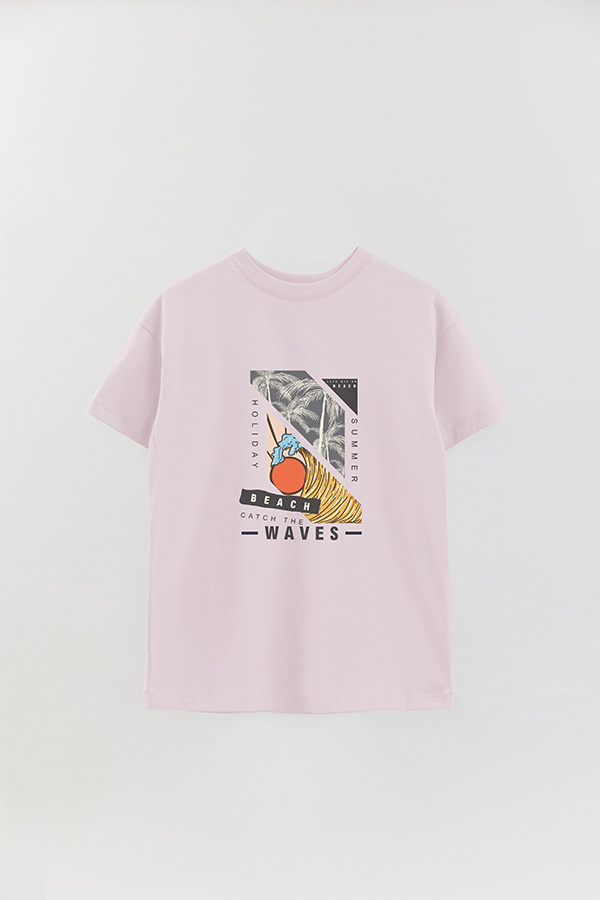 REMERA OVER ESTAMPADA CATCH THE WAVES