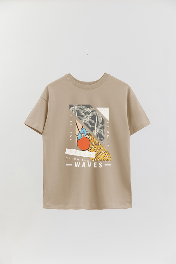 REMERA OVER ESTAMPADA CATCH THE WAVES