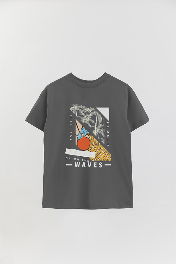 REMERA OVER ESTAMPADA CATCH THE WAVES