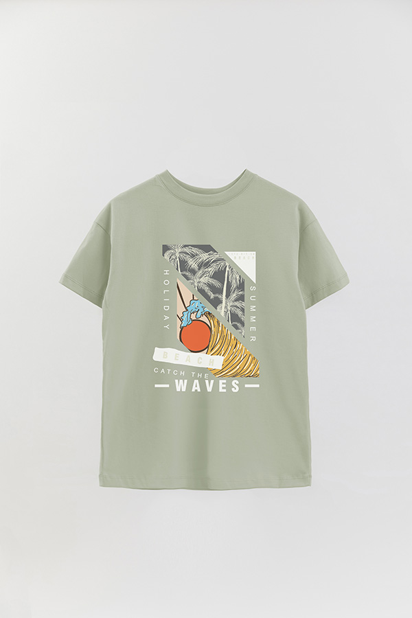 REMERA OVER ESTAMPADA CATCH THE WAVES