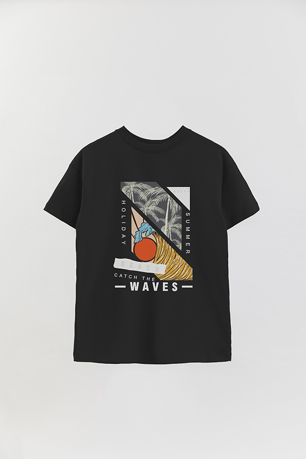 REMERA OVER ESTAMPADA CATCH THE WAVES