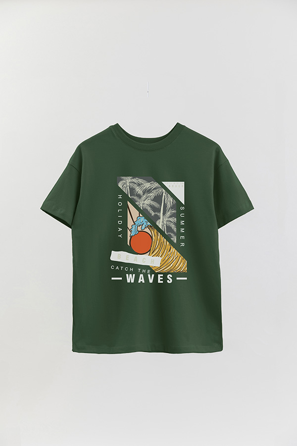 REMERA OVER ESTAMPADA CATCH THE WAVES