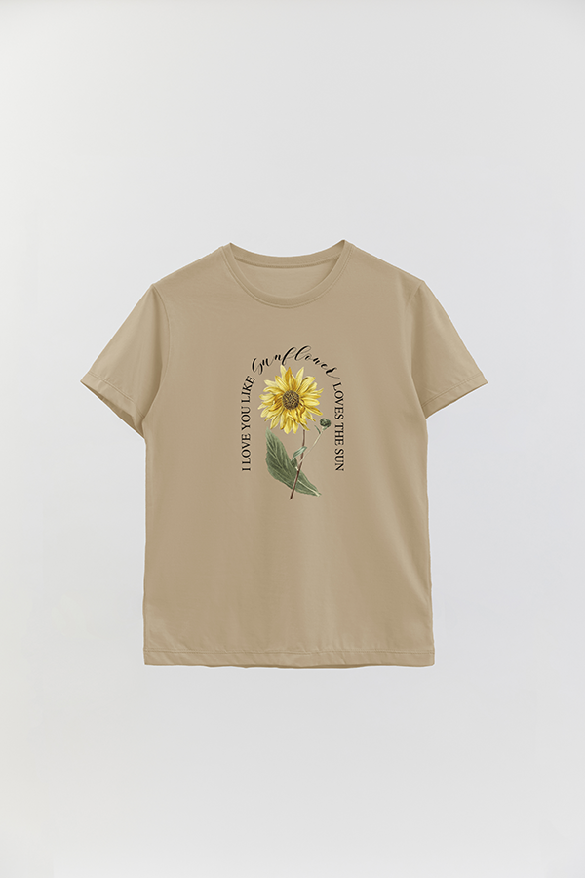 REMERA BASICA ESTAMPADA FLO3 I LIKE YOU LIKE SUNFLOWERS