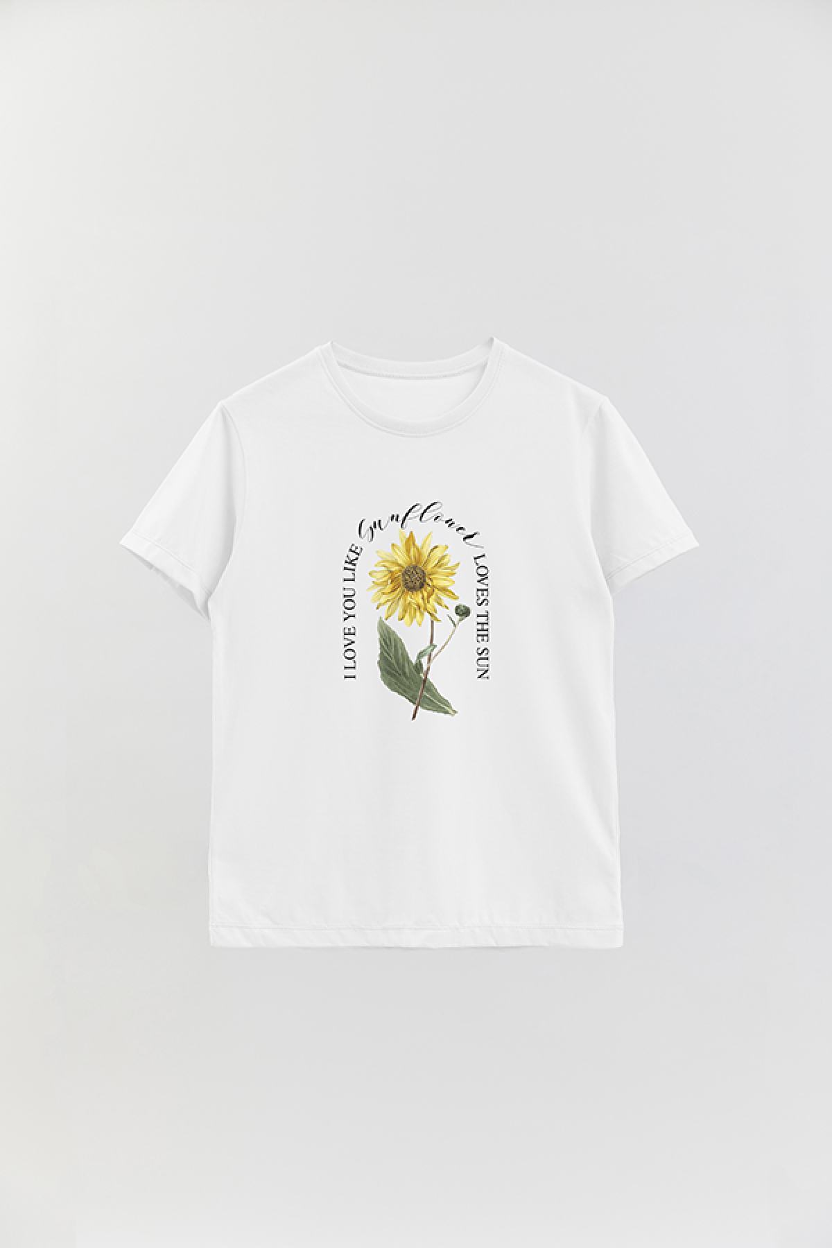 REMERA BASICA ESTAMPADA FLO3 I LIKE YOU LIKE SUNFLOWERS