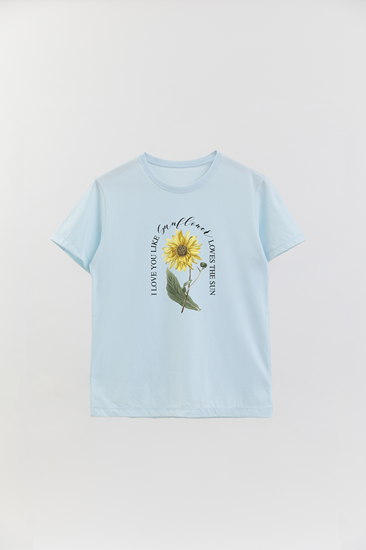 REMERA BASICA ESTAMPADA FLO3 I LIKE YOU LIKE SUNFLOWERS