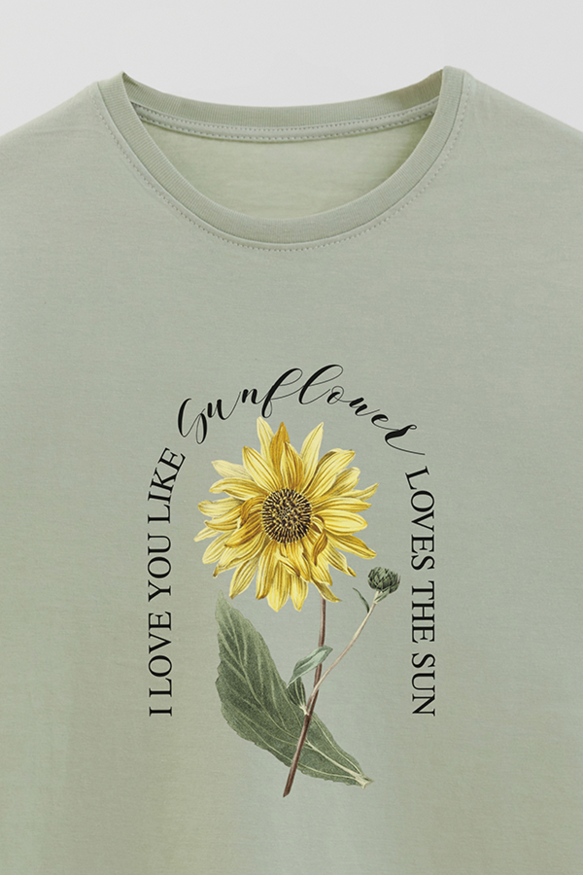 REMERA BASICA ESTAMPADA FLO3 I LIKE YOU LIKE SUNFLOWERS