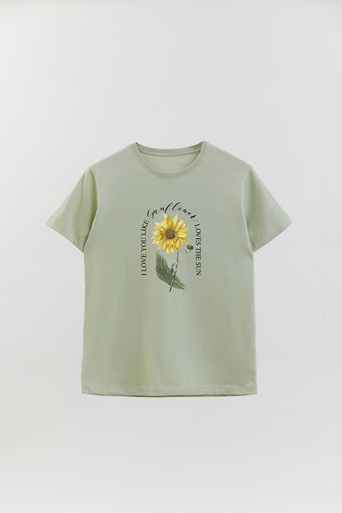REMERA BASICA ESTAMPADA FLO3 I LIKE YOU LIKE SUNFLOWERS