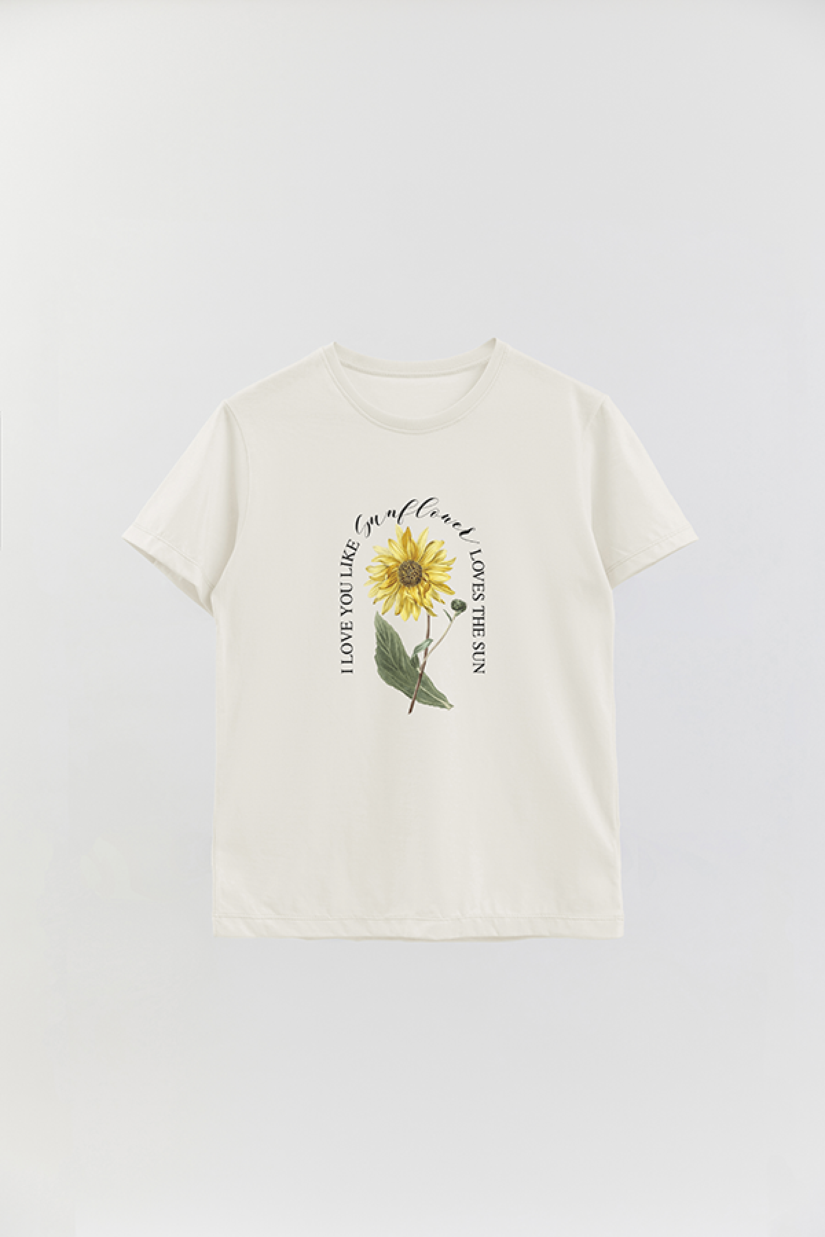 REMERA BASICA ESTAMPADA FLO3 I LIKE YOU LIKE SUNFLOWERS