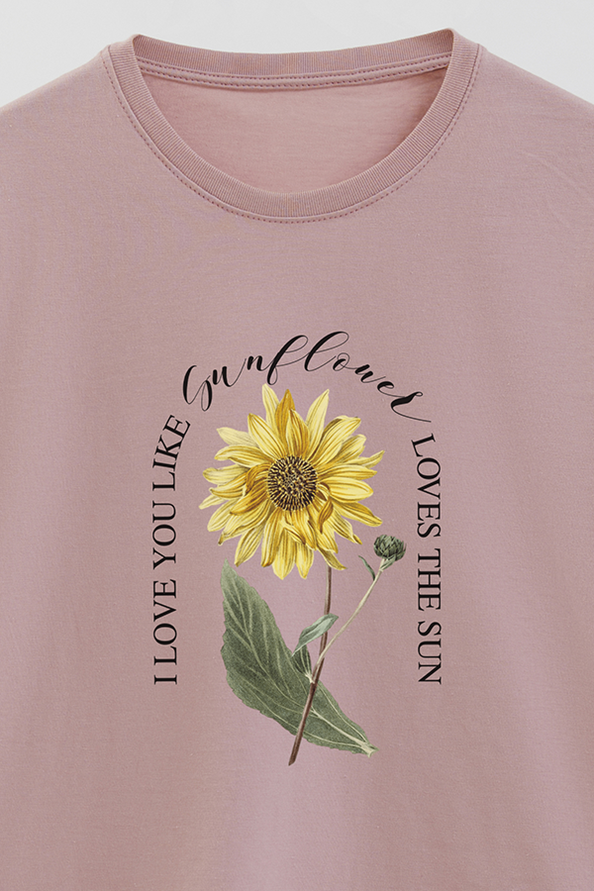 REMERA BASICA ESTAMPADA FLO3 I LIKE YOU LIKE SUNFLOWERS
