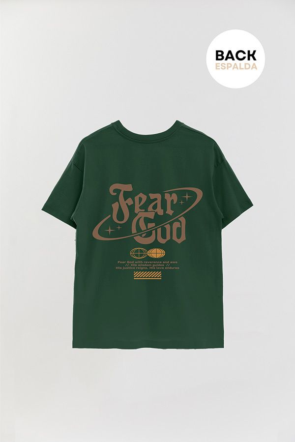 REMERA OVER ESTAMPADA UNISEX ESPALDA FEAR GOD