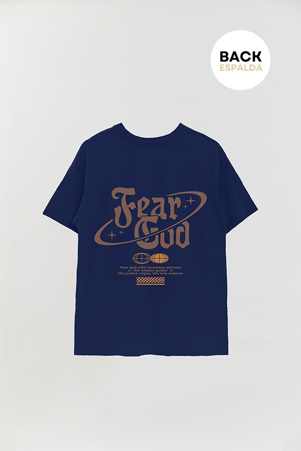 REMERA OVER ESTAMPADA UNISEX ESPALDA FEAR GOD