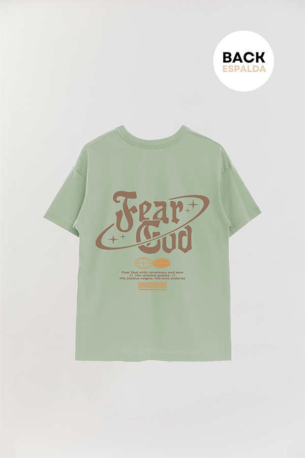 REMERA OVER ESTAMPADA UNISEX ESPALDA FEAR GOD