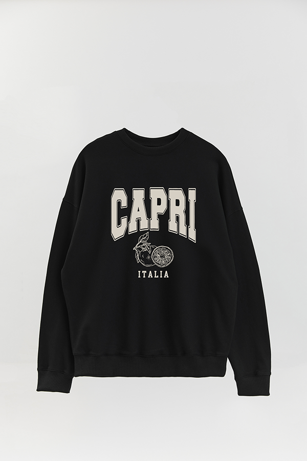 BUZO CREWNECK ESTAMPADO VARSITY CAPRI