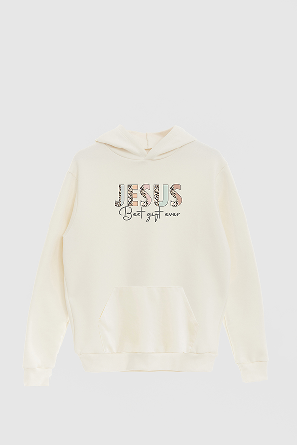 HOODIE ESTAMPADO CRISTIANO JESUS BEST GIFT EVER