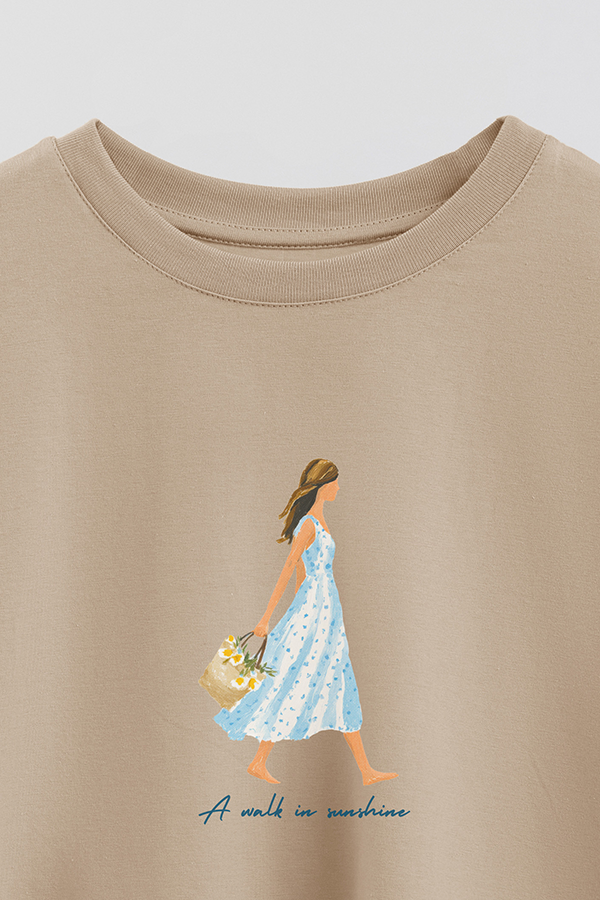 REMERA CROP ESTAMPADA COASTAL A WALK