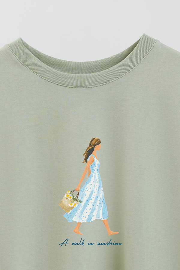 REMERA CROP ESTAMPADA COASTAL A WALK