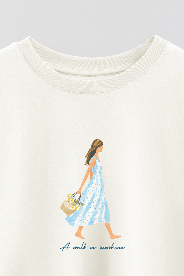 REMERA CROP ESTAMPADA COASTAL A WALK