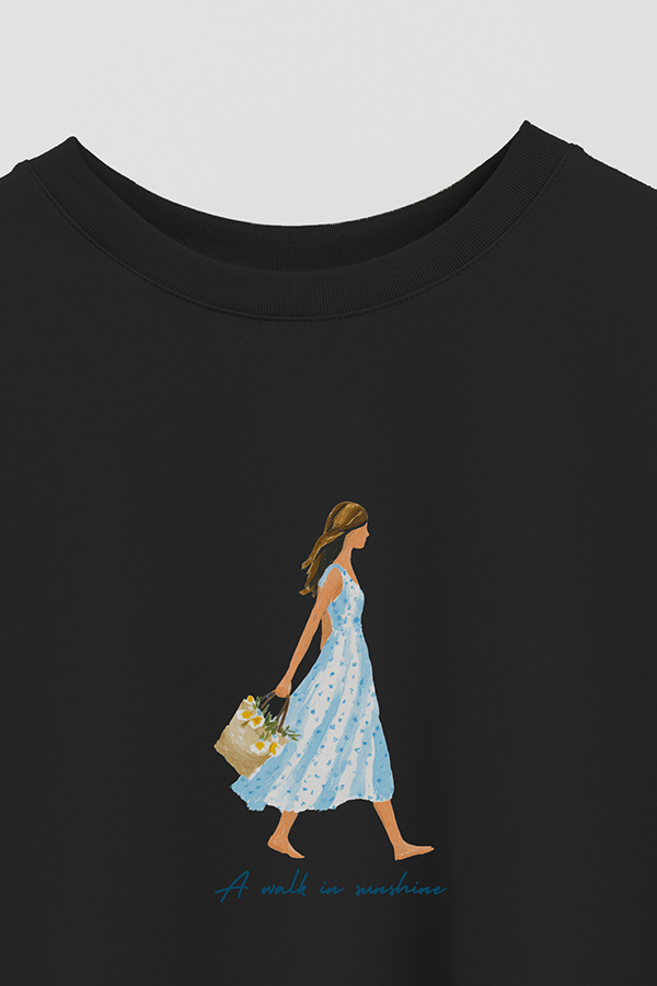 REMERA CROP ESTAMPADA COASTAL A WALK