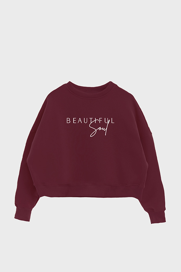 BUZO CROP ESTAMPADO MNM BEAUTIFUL SOUL