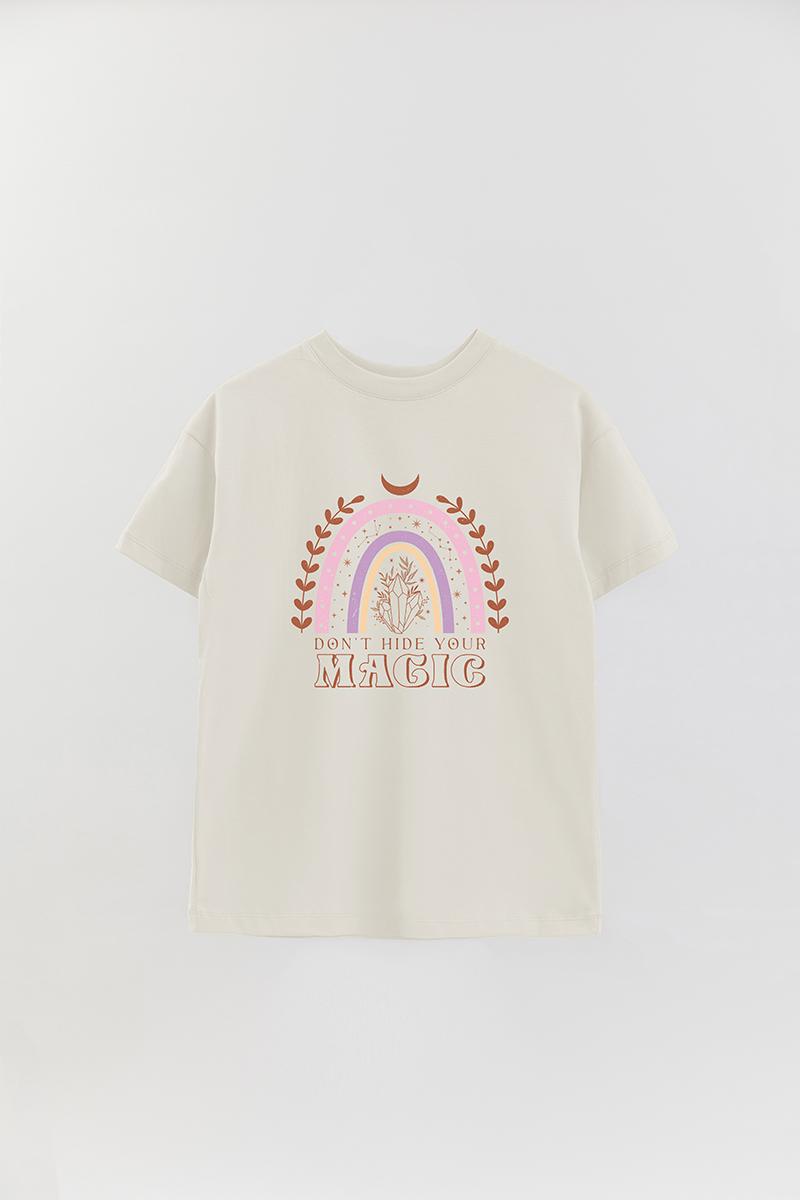 REMERA OVER ESTAMPADA MST DON'T HIDE YOUR MAGIC