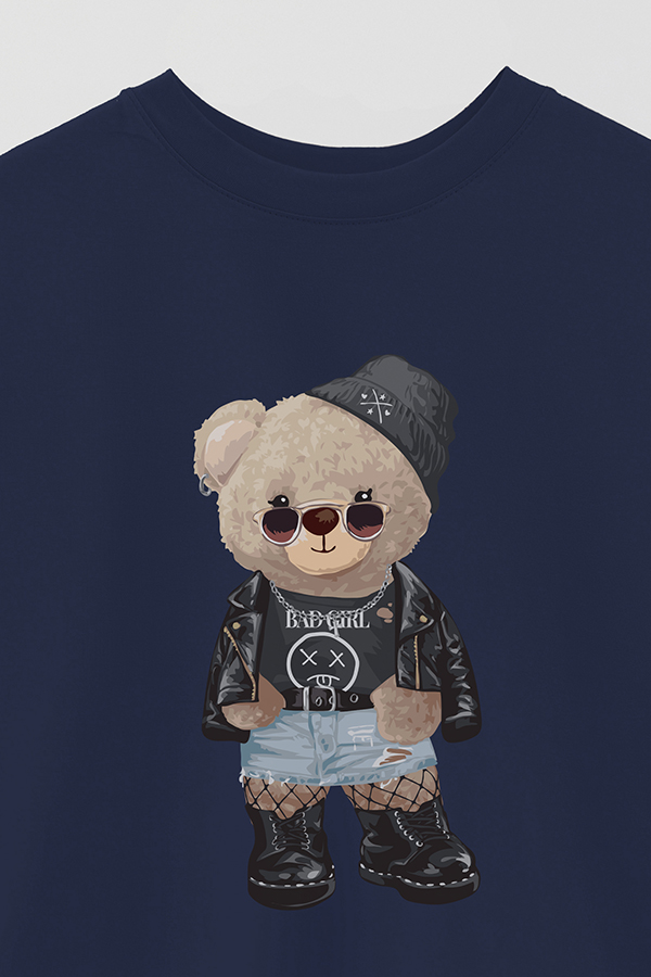 REMERA OVER ESTAMPADA UNISEX TEDDY BAD GIRL