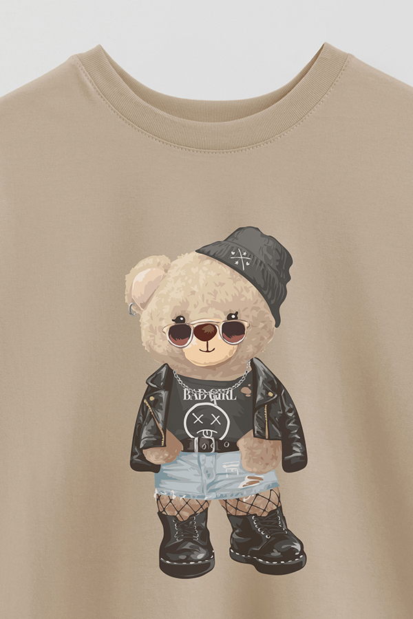 REMERA OVER ESTAMPADA UNISEX TEDDY BAD GIRL