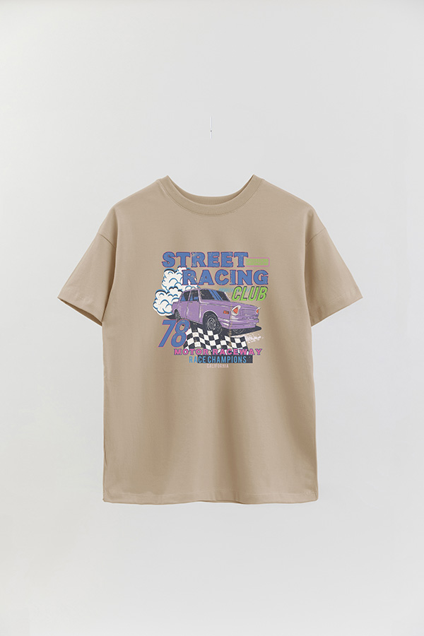 REMERA OVER ESTAMPADA CHAMPIONS