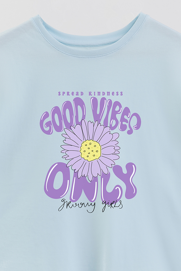 REMERA GIRL OVER RT GOOD VIBES
