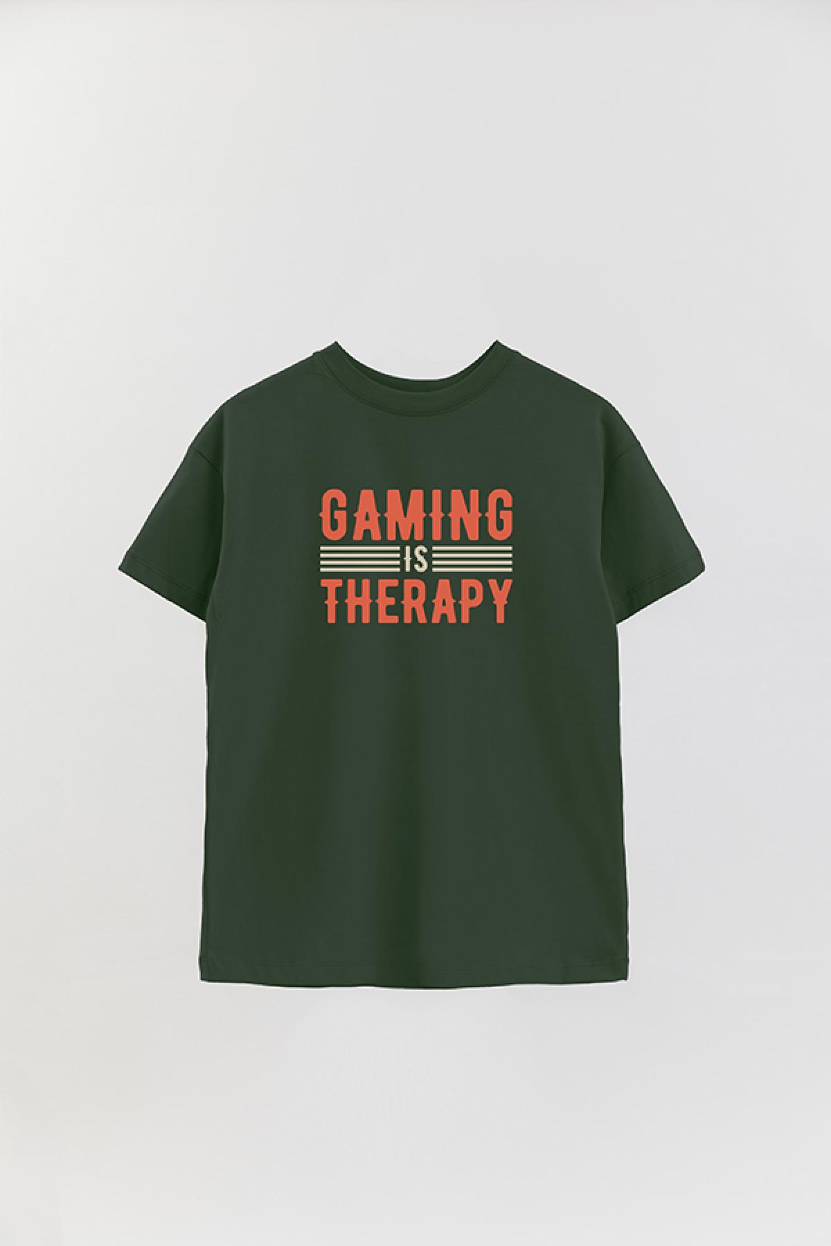 REMERA OVER ESTAMPADA GM GAMING IS THERAPY 2
