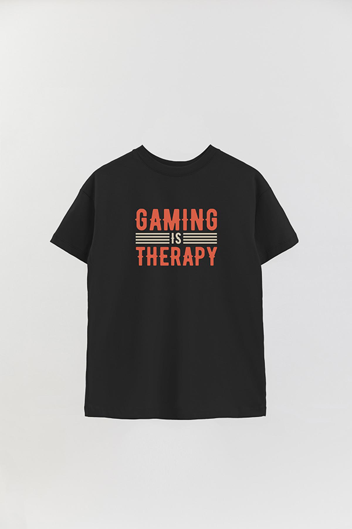 REMERA OVER ESTAMPADA GM GAMING IS THERAPY 2