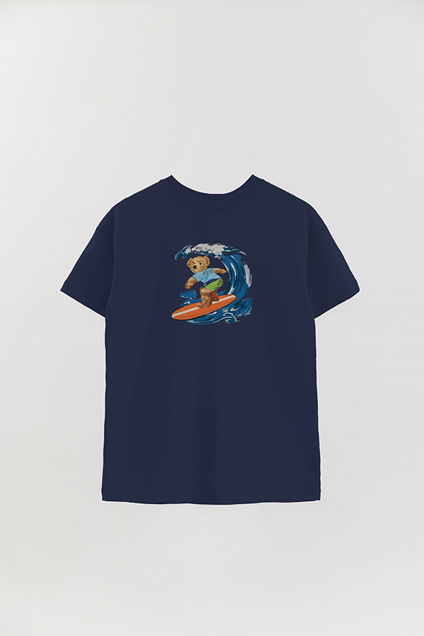 REMERA OVER ESTAMPADA UNISEX BEAR SURFER 2