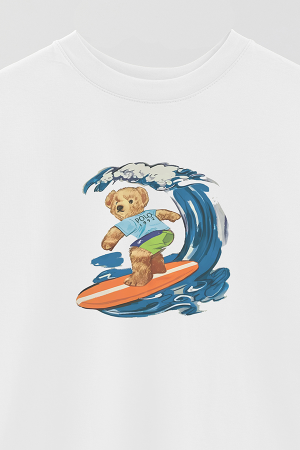 REMERA OVER ESTAMPADA UNISEX BEAR SURFER 2