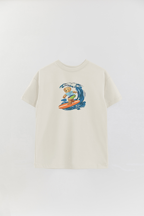 REMERA OVER ESTAMPADA UNISEX BEAR SURFER 2