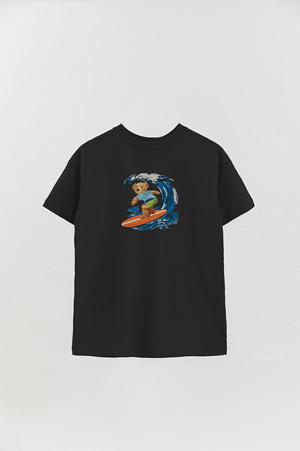REMERA OVER ESTAMPADA UNISEX BEAR SURFER 2