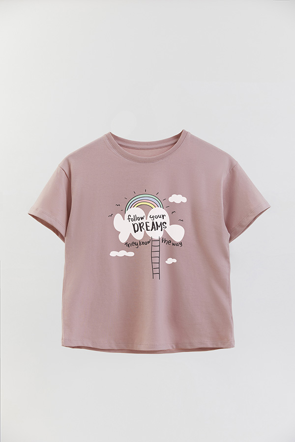 REMERA GIRL OVER FOLLOW YOUR DREAMS