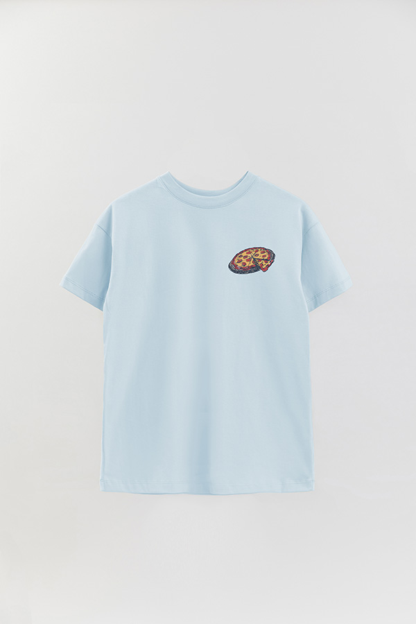 REMERA OVER FB ESTAMPADA PIZZA CLUB