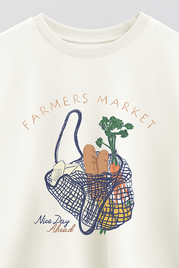 REMERA CROP ESTAMPADA NICE DAYS AHEAD
